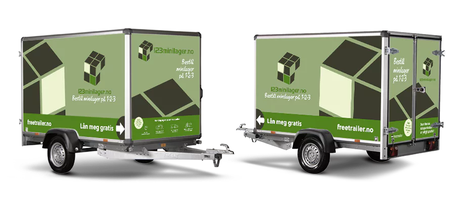 Lei tilhenger hos 123minilager