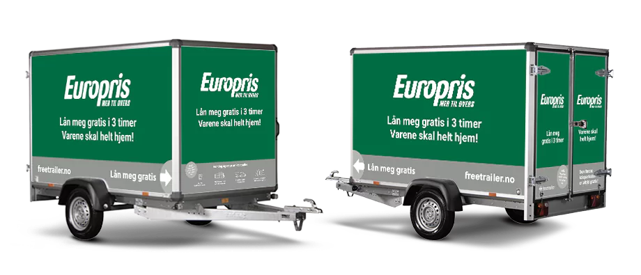 Lån tilhenger hos Europris