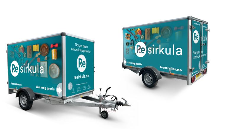 Lei tilhenger hos Resirkula