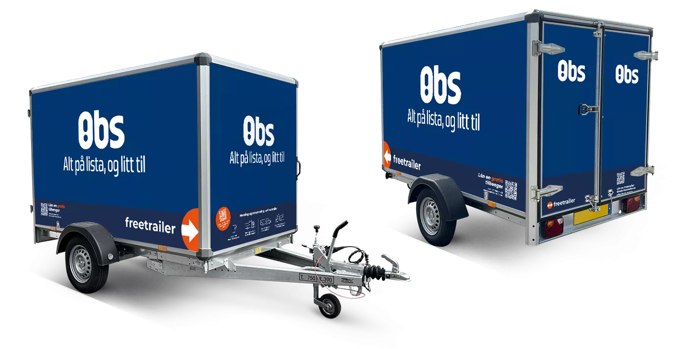 Lei tilhenger hos Obs