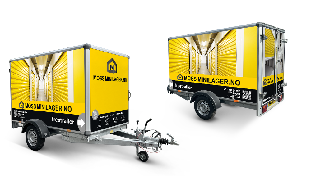 Lei en tilhenger hos Moss Minilager