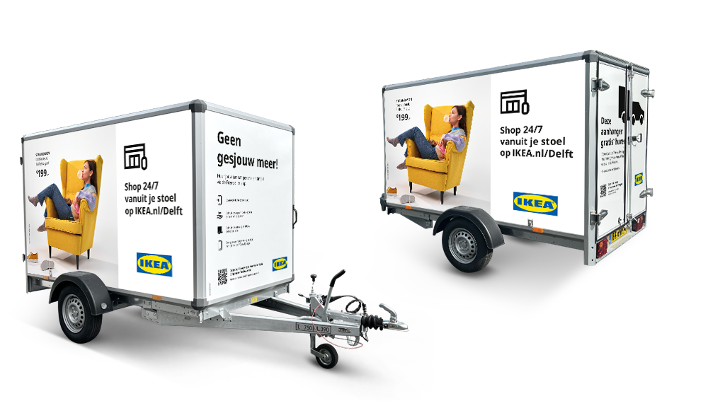 Huur een gratis aanhanger van Ikea Delft