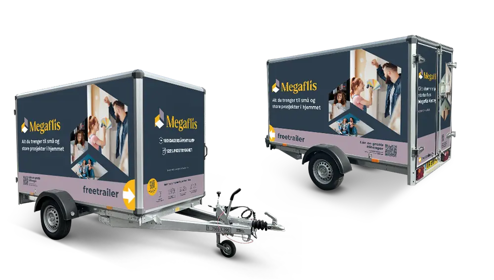 Lei en tilhenger hos Megaflis