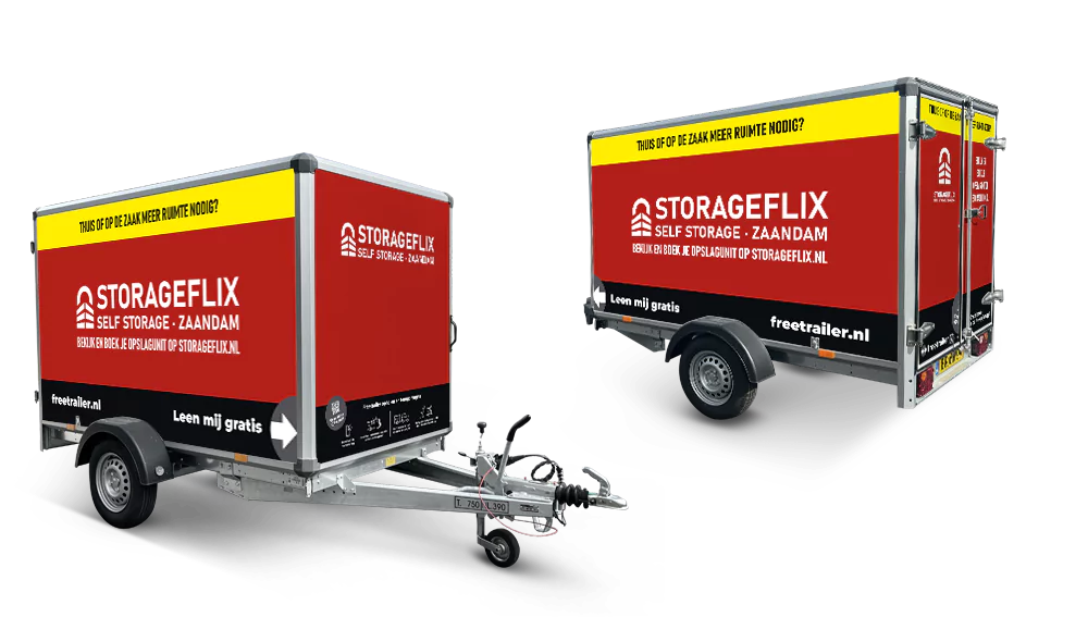 Huur een gratis aanhanger van Storageflix 