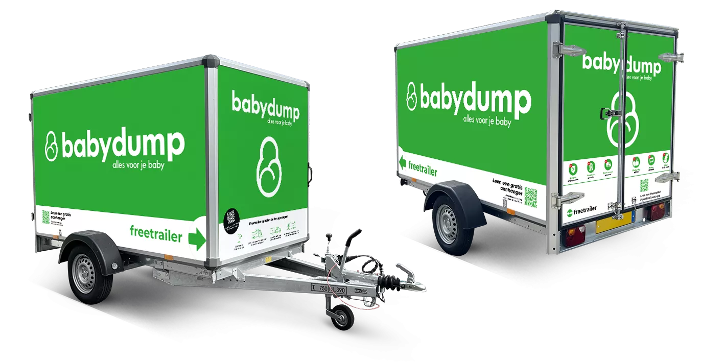 Huur een gratis aanhanger van Babydump