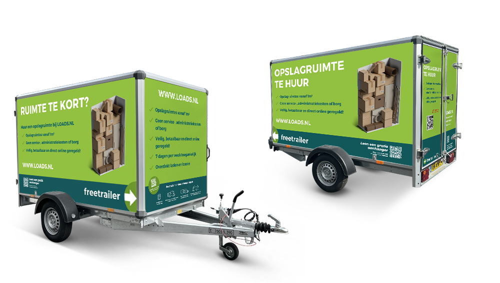 Huur een gratis aanhanger van Loads