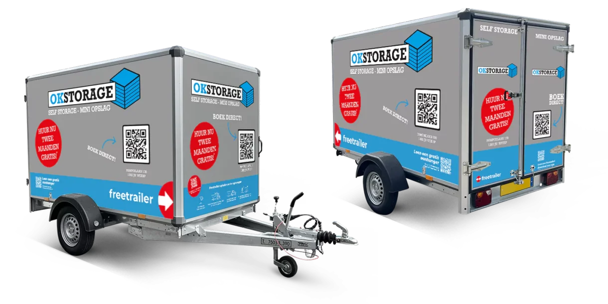 Huur een gratis aanhanger van OK Storage