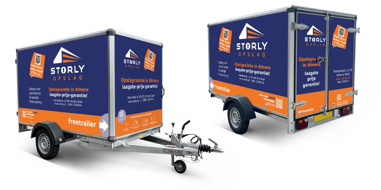 Huur een gratis aanhanger van Storly Self Storage 