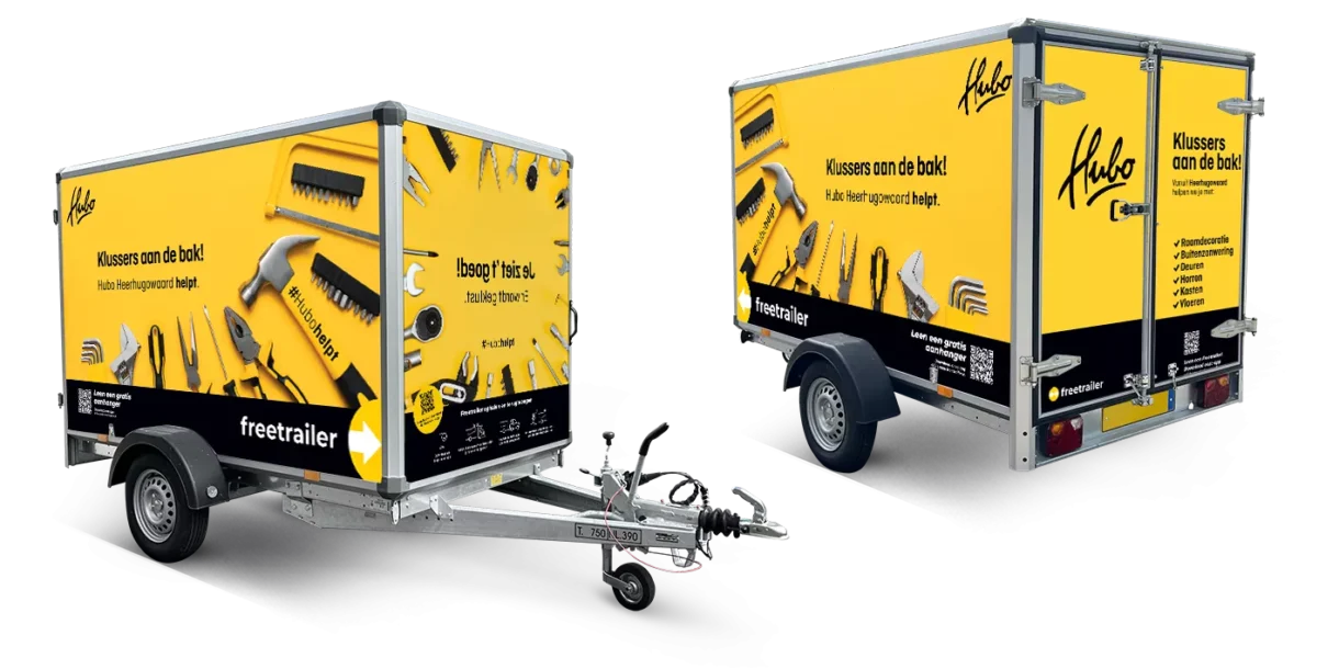 Huur een gratis aanhanger van Hubo